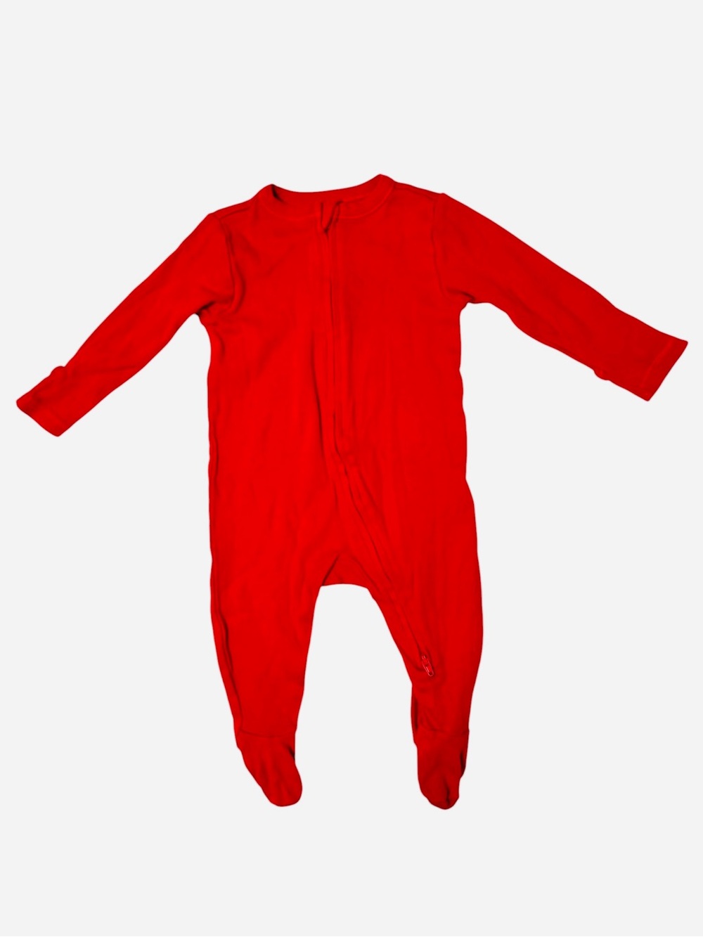 Old Navy Bright Red Footed One-Piece Pajama 6-9M 4 0573